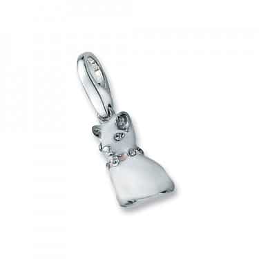 Giorgio Martello White Cat Silver Charm