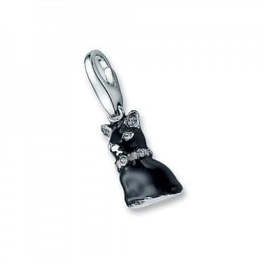 Giorgio Martello Black Cat Silver Charm