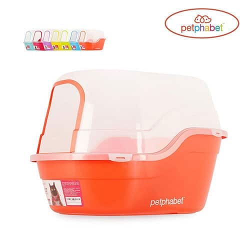 Cat litter tray with hood