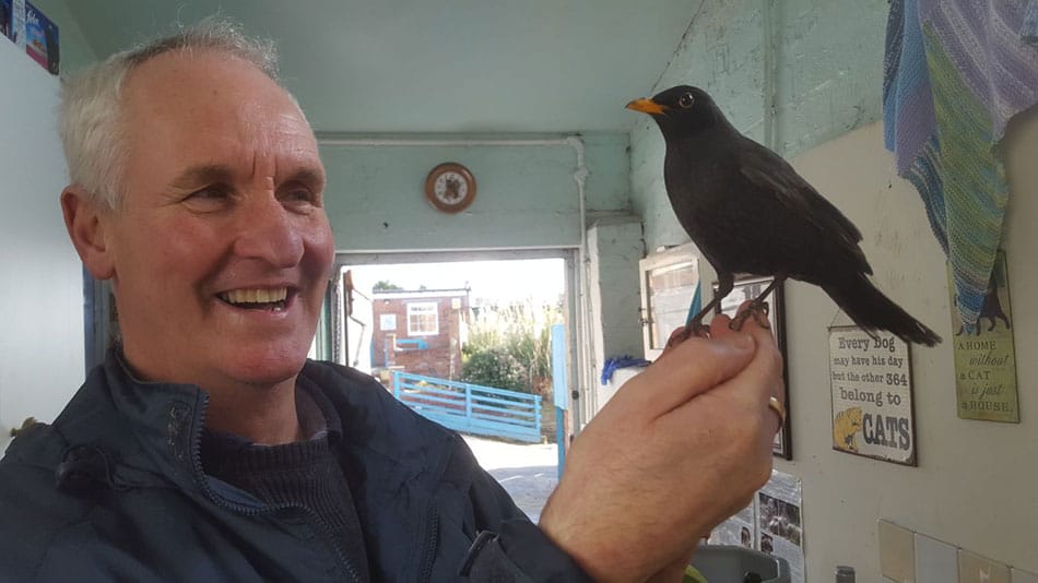 Perry with volunteer